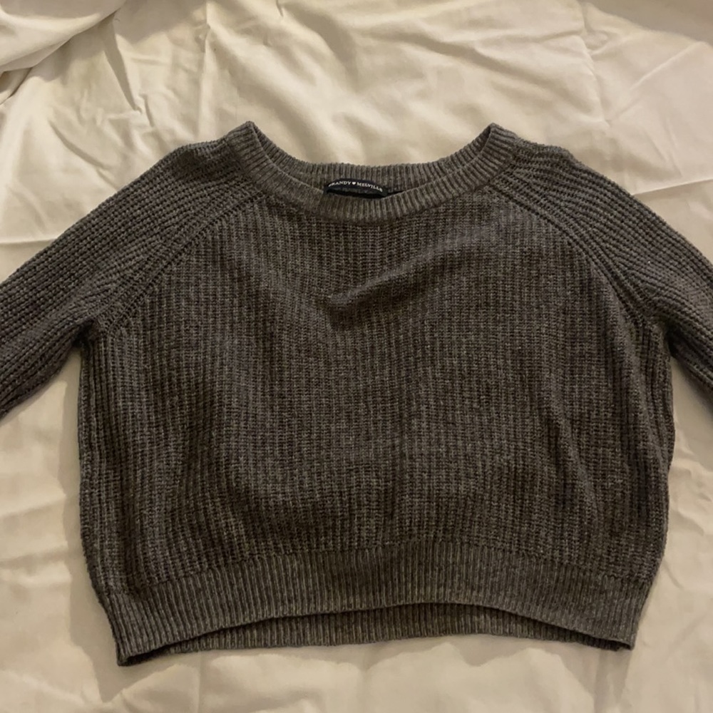 Brandy Melville cropped knit sweater (rare)